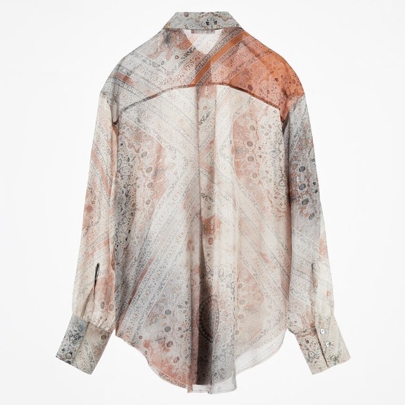 Printed silk shirt - Picture 2 of 9